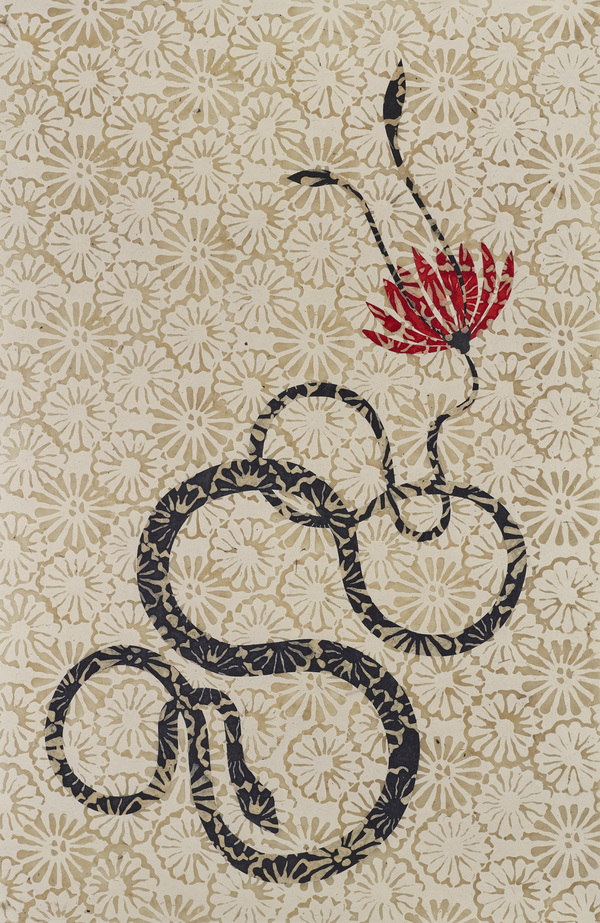  Pam J. Brown Works on Paper handmade batik paper, glue