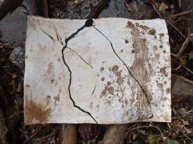 Peter L. Johnson Hazardous Alchemy Mississippi River Mud and Buckthorn Berry Juice Painting