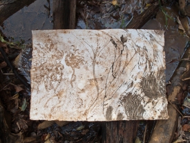 Peter L. Johnson Hazardous Alchemy Mississippi River Mud and Buckthorn Berry Juice Painting