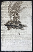 Philip Sugden, Artist Pages From The Manual On Dismantling God Ink and Gouache on Handmade Himalayan Daphne Paper