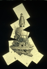 Philip Sugden, Artist Large Scale Studio Ink Drawings Sepia Ink and Gouache on handmade Himalayan Paper