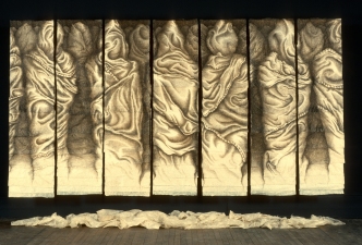 Philip Sugden, Artist Large Scale Studio Ink Drawings Sepia Ink on 65 Sheets of handmade Himlayan Paper