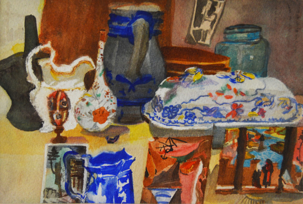 PHYLLIS HIRSCHBERG  STILL LIFES watercolor on paper
