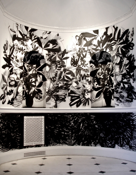 Raymond Saá Installations ink on walls