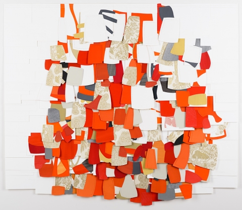 Raymond Saá Works on paper gouache, collage on sewn paper