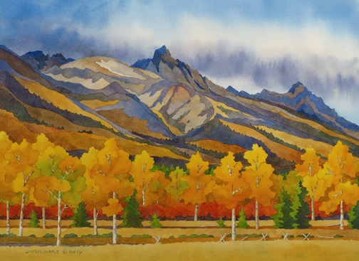 Rebecca Livermore | Paintings Wyoming & Tetons watercolor on paper