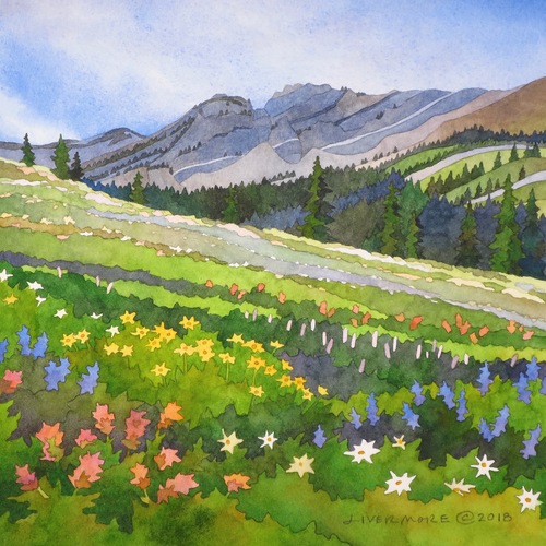 Rebecca Livermore | Paintings Alta Ski Area watercolor on paper
