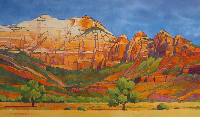 Rebecca Livermore | Paintings Zion National Park watercolor on paper
