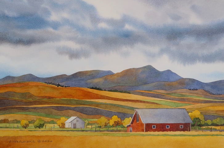 Rebecca Livermore | Paintings Rural Structures watercolor on paper