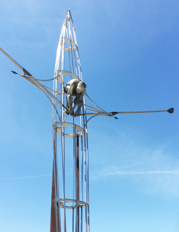 Dead Reckoning Monumental (detail) Commissioned Bronze, stainless steel, weathering steel