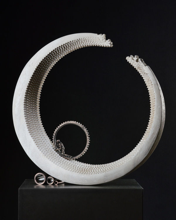 Sisyphus (maquette) Writ Small Bronze, concrete