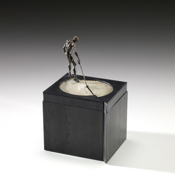 Faultline Writ Small Bronze, steel, concrete