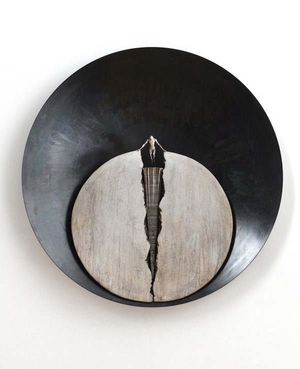 Corpus Callosum Writ Small Bronze, steel, concrete