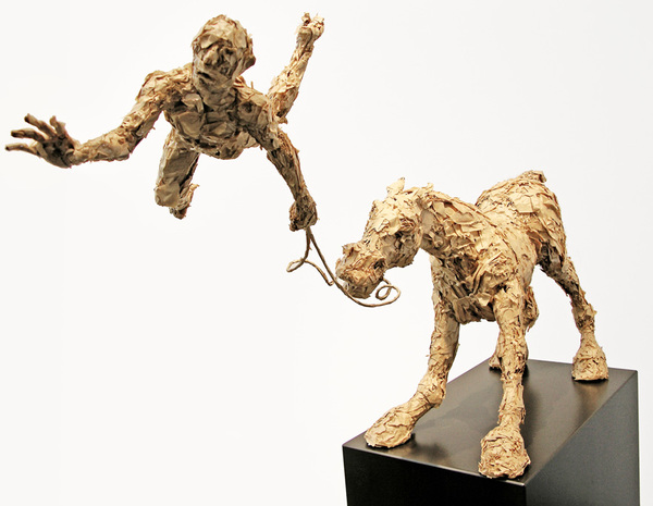 Horse and Rider Papier Machinations Paper, resin