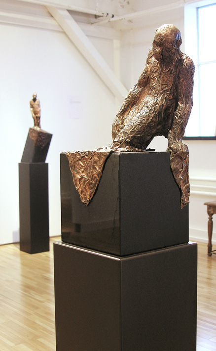 Buttress (exhibition view) Mantle and Shroud Copper, granite