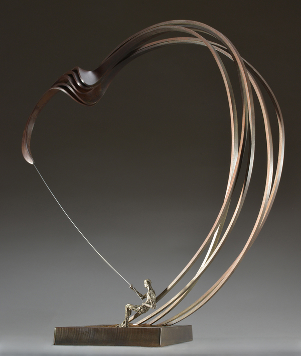 Leviathan Writ Small Bronze, steel, concrete, wire