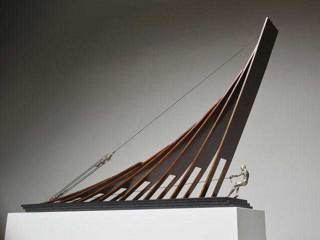 Mechanical Vantage Writ Small Bronze, steel, polymer-gypsum, string