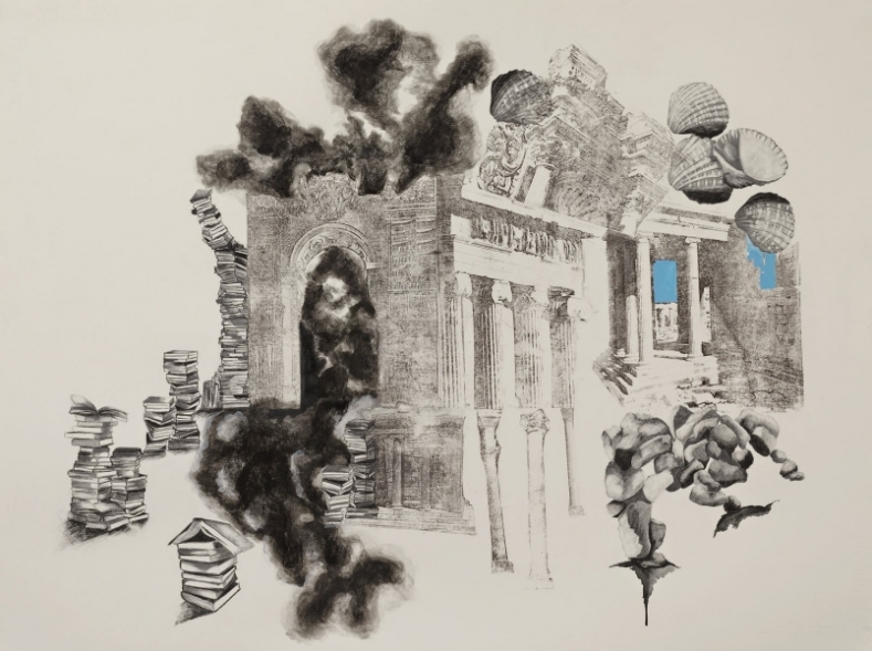 Untitled Works on Paper xerox transfer, charcoal, graphite and gouache on paper