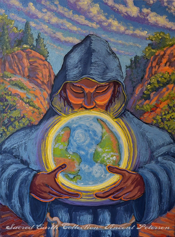 Friar Vincent Petersen Sacred Earth Icons - Gallery 2 Acrylic on canvas