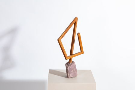 Seth Callander Recent sculpture oiled cherry and stone