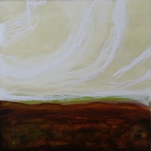 Sharon Blomquist The Art Gallery Encaustic w/mixed media including rust
