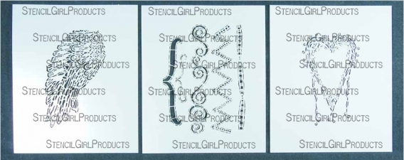 StencilGirl Products Stencil Sets 6x5 Artist Designer - Pam Carriker