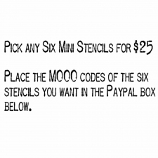 StencilGirl Products Stencils Mini 4x4 