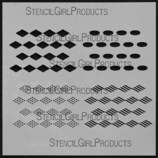 StencilGirl Products Stencils 6x6 Artist Designer - Andrew Borloz