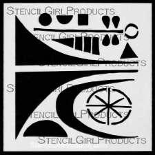 StencilGirl Products Stencils Mini 4x4 Artist Designer - Kae Pea