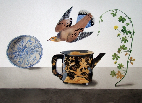 SUE JOHNSON The Nature of Curious Objects: Sue Johnson's Paper Museum Watercolor and color pencil on paper