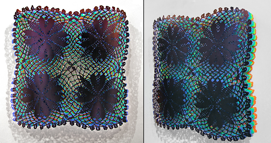 Susanna Starr  Wall Pieces hand-cut mylar and acrylic paint