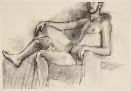  Figure Drawings charcoal and conte