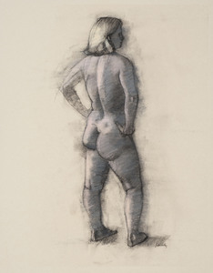  Figure Drawings charcoal and pastel