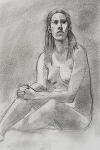  Figure Drawings charcoal and graphite
