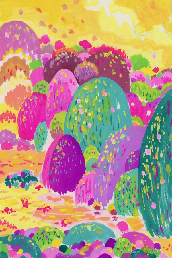  After the Disaster: Color Gouache and watercolor on paper