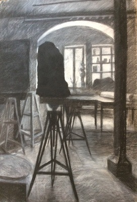 Amanda Barragry Places Charcoal, conte crayon