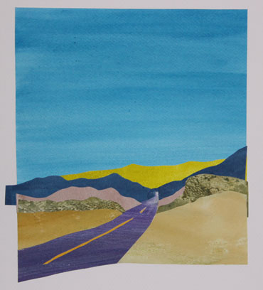 Anne Coffey California Road Trips-2015 painted paper collage