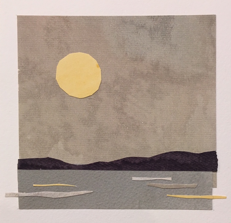 Anne Coffey Moonlight Swims-2016 painted paper collage