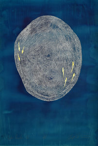 ARTicles Art Gallery Helen Gotlib woodblock printing and gold leaf on hand-dyed paper
