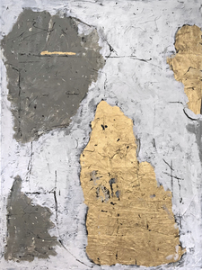 ARTicles Art Gallery Terry Brett acrylic and gold leaf on textured canvas