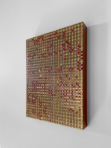 ARTicles Art Gallery Irina Moldovan acrylic, metal leaf, & 24k gold on panel