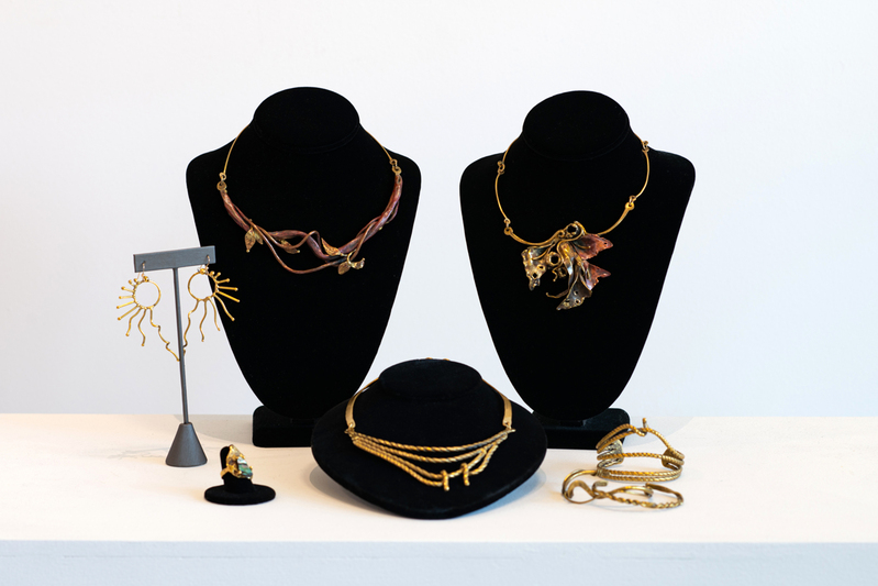 ARTicles Art Gallery Sloane Adams Floral Necklaces (Top) - $250 each | Rope Necklace - $225