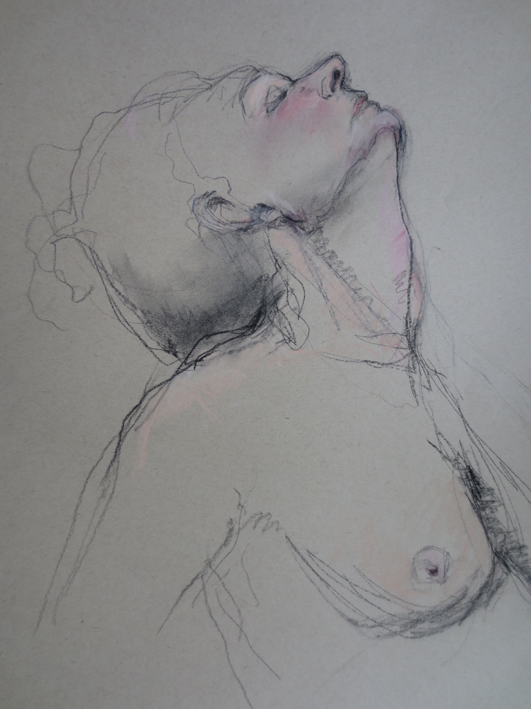 Barbara Shapiro "Women in Repose" Charcoal and soft pastel on paper