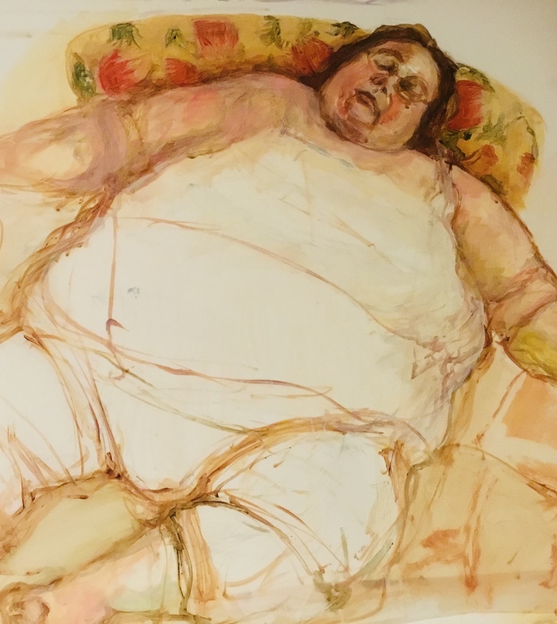 Barbara Shapiro  "Pillow Talk" Acrylic paint on Dura-Lar