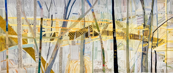 Béatrice del Perugia Barcode paintings 2013-2019 mixed media on paper 