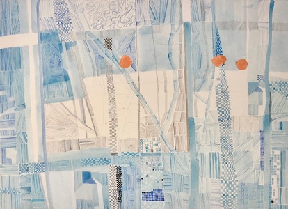 Béatrice del Perugia Barcode paintings 2013-2019 mixed media on paper