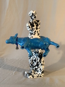 BILL FRAZIER VENUS REDUX 1990 - 1995 Glazed ceramic, silk and metal