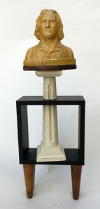 Bruce Rosensweet MONUMENTS Wood, plaster bust, found objects