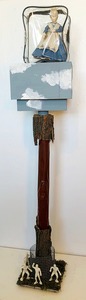 Bruce Rosensweet TOTEMS Found objects, acrylic paint, MacTac