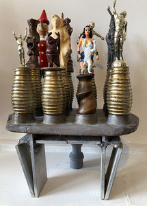 Bruce Rosensweet TOTEMS Found objects, plaster casts, acrylic paint, shellac